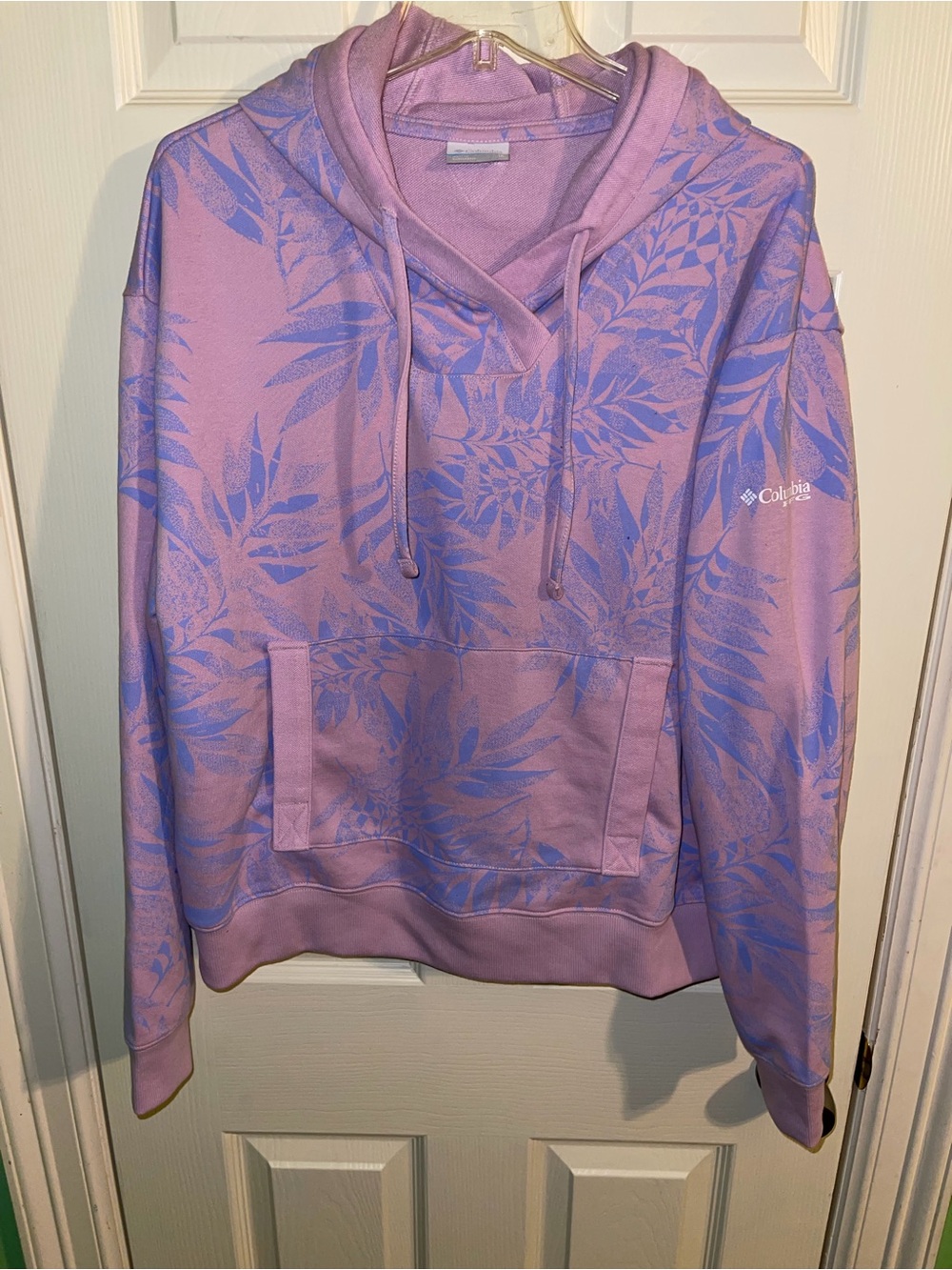 Columbia Lavender Floral Print Hoodie - 1X